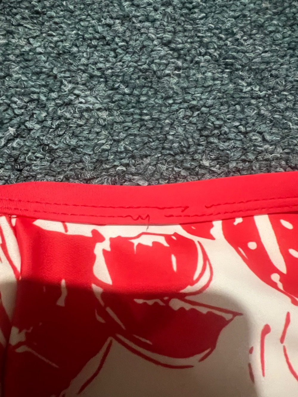NWT COMMENSE 3 piece beach vacation Red Floral Bikini Set Maxi Skirt high waist - Picture 11 of 15